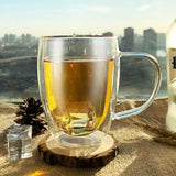 Borosilicate Marvel 160z Mugs with Handle set of 2, heat resistant, elevating your sips with crystal-clear brilliance, Keepsakes Multipurpose wonder for beverages and Desserts. - wellnesshop