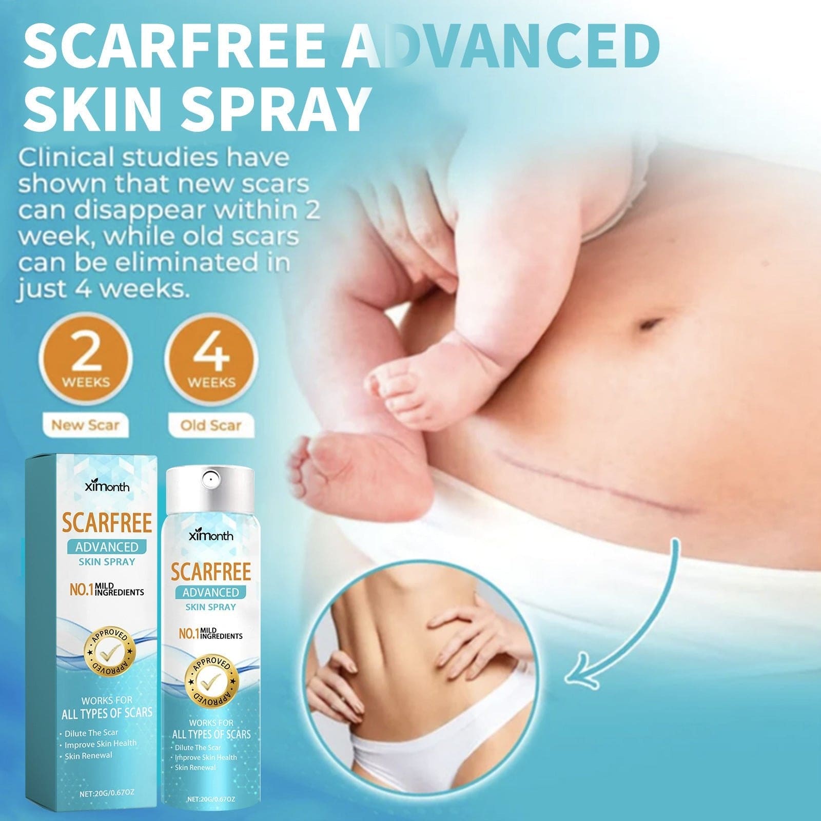 Lighten Scar Care Spray On Body Skin - wellnesshop