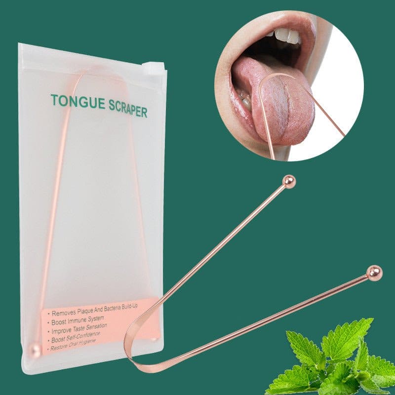 Tongue Scraper Cleaner Metal Cleaning Scraper for Men and Women Tongue Toothbrush Dental Oral Care Hygiene Tool - wellnesshop