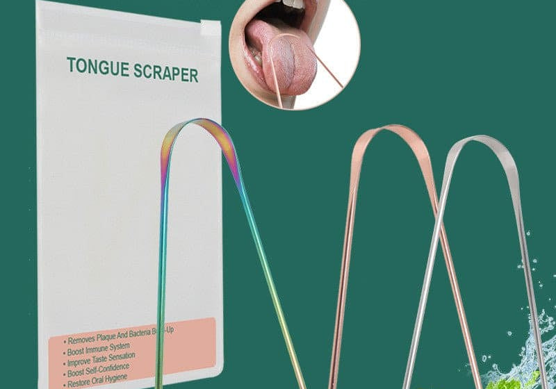 Tongue Scraper Cleaner Metal Cleaning Scraper for Men and Women Tongue Toothbrush Dental Oral Care Hygiene Tool - wellnesshop